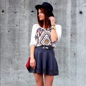 Ginger Aztec Print Long Sleeve T-Shirt